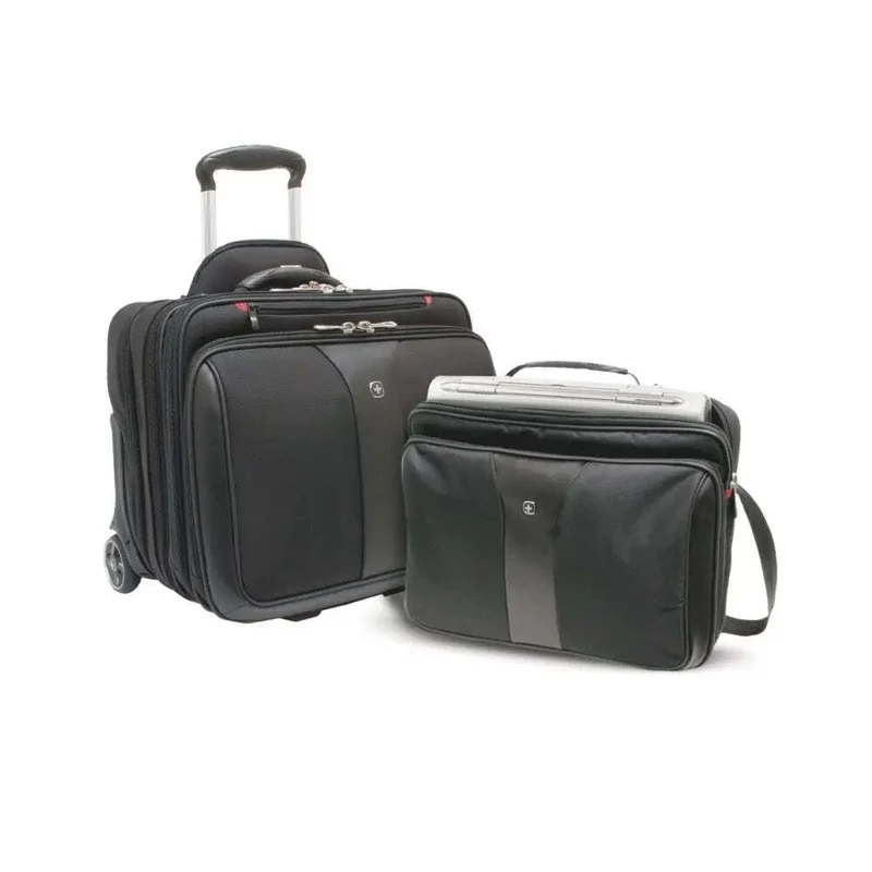 Wenger 2pc Patriot Business Set with Comp-U-Roller and 15.4" Laptop Case (Black)