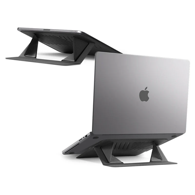 Spigen LD201-S6 Slim Fold Non Adhesive Laptop MacBook Tablet Stand (Black)