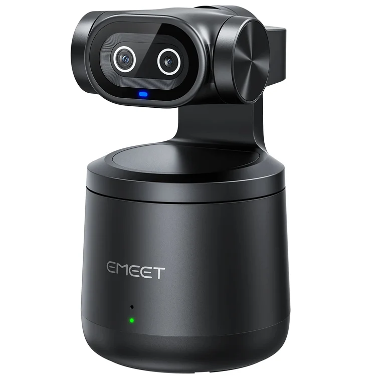 Emeet PIXY Wireless AI PTZ 4K Streaming Camera Battery Portable