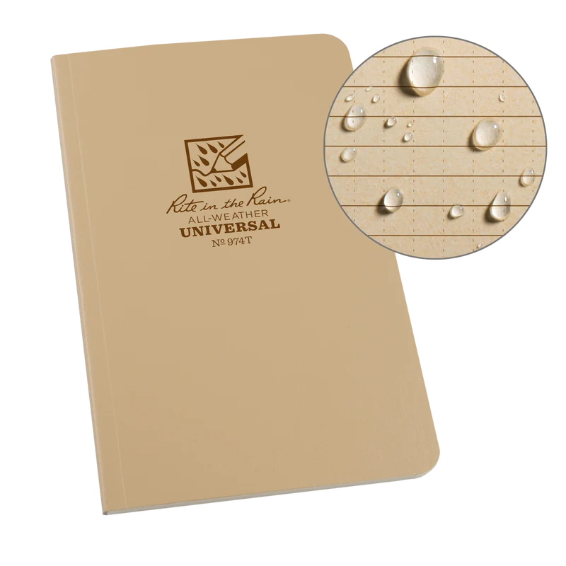 Rite In The Rain Bound Soft Cover 4.25 x 7.25 Field Flex Book - Universal - Tan